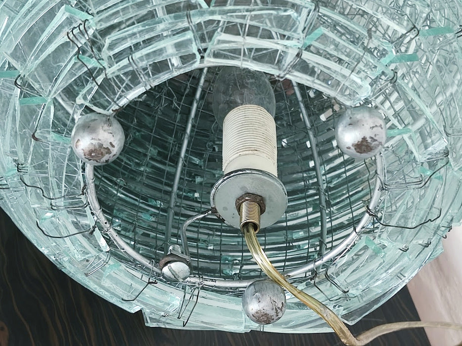 Vintage "Tao" Hand-Assembled Glass Table Lamp – Italy, 1960s