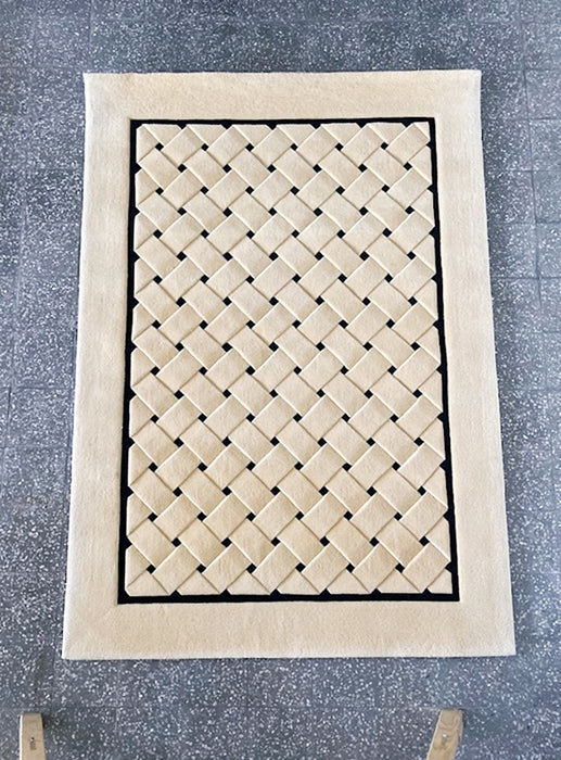 Hand Tufted Rug by Tisca France 1990s