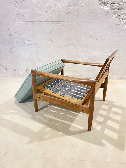 Scandinavian Oak Lounge "Kolding" Armchair by Erik Worts for IKEA