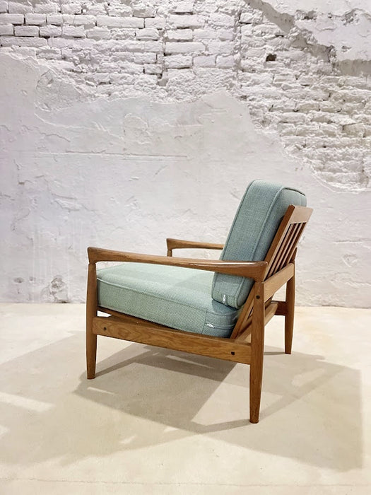 Scandinavian Oak Lounge "Kolding" Armchair by Erik Worts for IKEA