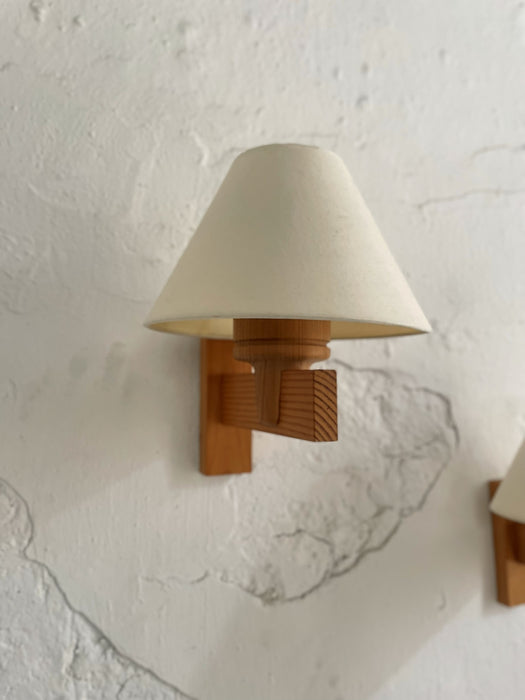 Scandinavian Modern Pine Wood Wall Sconce