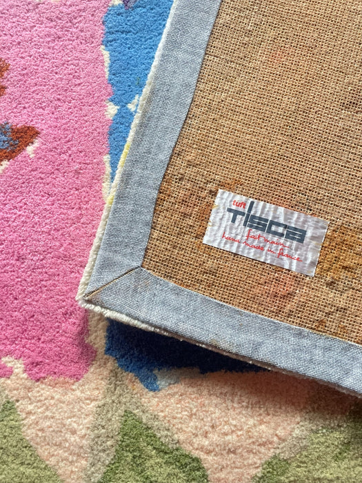 Tisca “Fait Main” Hand-Tufted Wool Rug, France, 1990s