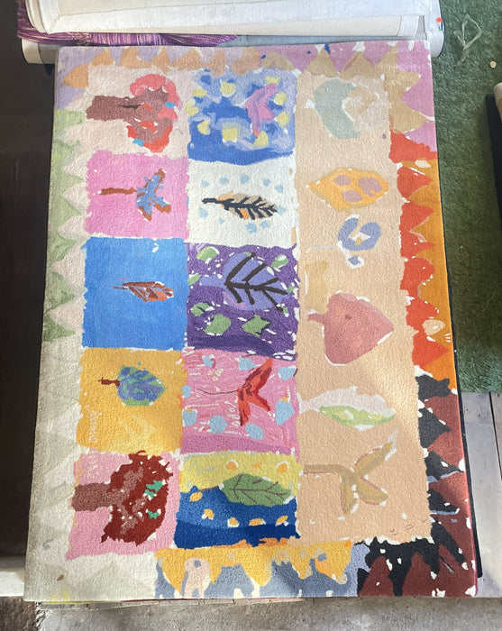 Tisca “Fait Main” Hand-Tufted Wool Rug, France, 1990s