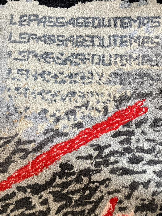 Bernard Quentin Le Passage du Temps Hand Tufted Wool Art Tapestry France 1998