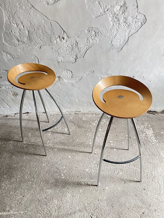 Lyra Bar Stool -Pair, by Sigurdur Thorsteinsson for Magis Italy 1990s