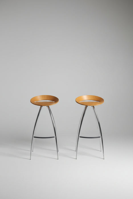 Lyra Bar Stool -Pair, by Sigurdur Thorsteinsson for Magis Italy 1990s