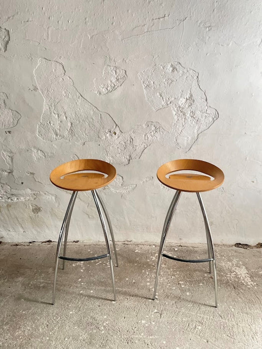Lyra Bar Stool -Pair, by Sigurdur Thorsteinsson for Magis Italy 1990s