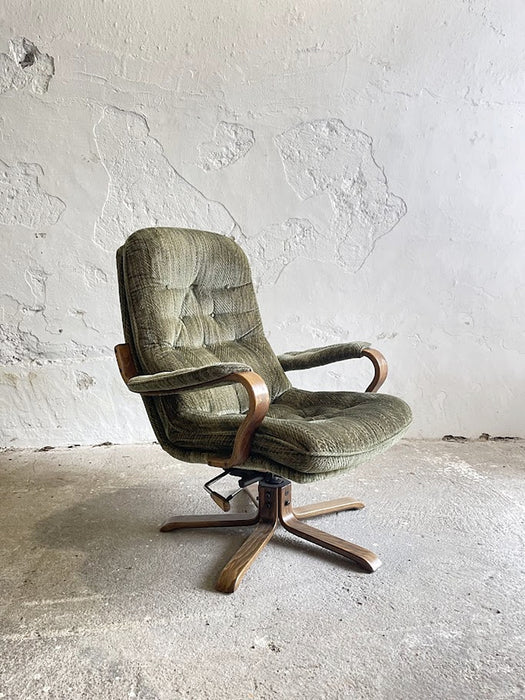 Vintage Scandinavian Design Göte Möbler Swivel Lounge Chair – Sweden, 1970s