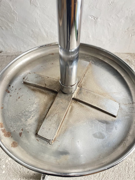 Rollen Zürich Authentic Swiss Bauhaus Industrial Chrome Swivel Stool circa 1950s