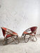 Rare Pair of Japanese Imaeda Rattan Lounge Chairs 1960s