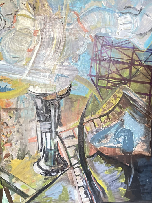 Untitled (Study), by Kazuo Yamada, Large Japanese Painting 2015