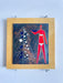 Vintage Mid-Century Three-Panel Enamel Figurative Wall Art
