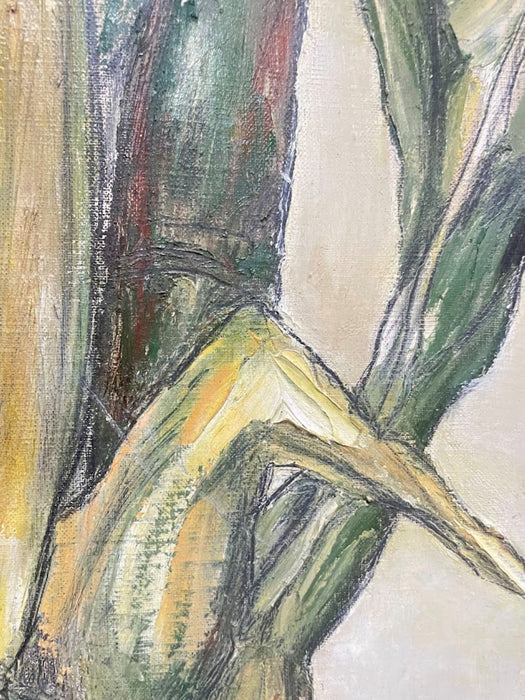 Morokoshi I (Corn I) by Miyazaki Kumiko Large Japanese Oil Painting, 1930-1940