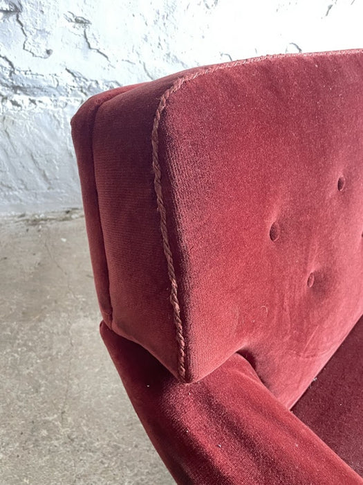 Mid-Century Modern Three-Seater Velvet Sofa, Swedish 1950s–1960s