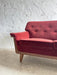 Mid-Century Modern Three-Seater Velvet Sofa, Swedish 1950s–1960s