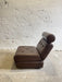 Vintage Yugoslav Design Convertible Leather Chair Bed, 1970s