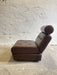 Vintage Yugoslav Design Convertible Leather Chair Bed, 1970s