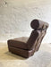 Vintage Yugoslav Design Convertible Leather Chair Bed, 1970s