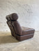 Vintage Yugoslav Design Convertible Leather Chair Bed, 1970s