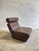 Vintage Yugoslav Design Convertible Leather Chair Bed, 1970s