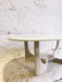 Vintage Marmorino Coffee Table With Sculptural Base, Danish Modern Style 1991