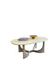 Vintage Marmorino Coffee Table With Sculptural Base, Danish Modern Style 1991