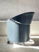 Italian Leather Armchair on Casters by Matteo Grassi