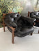 Mid Century Percival Lafer MP 41 Style Leather Armchair