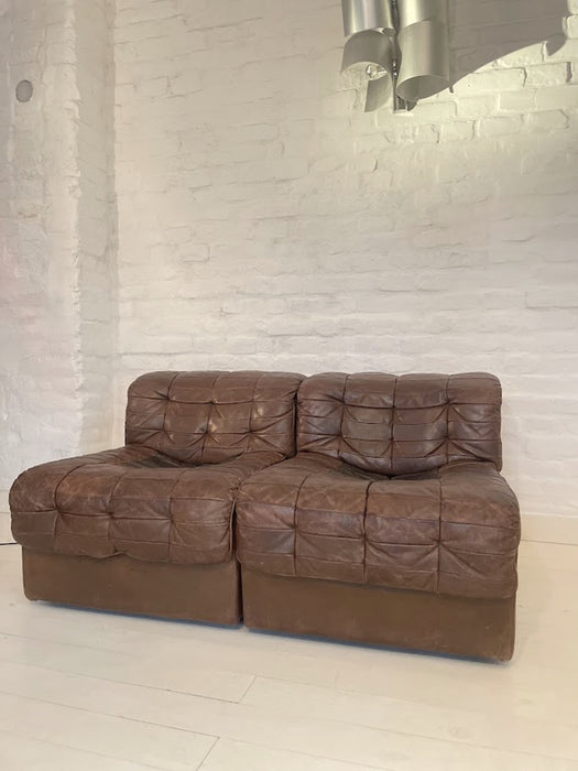 De Sede Leather DS11 Modular Sofa 