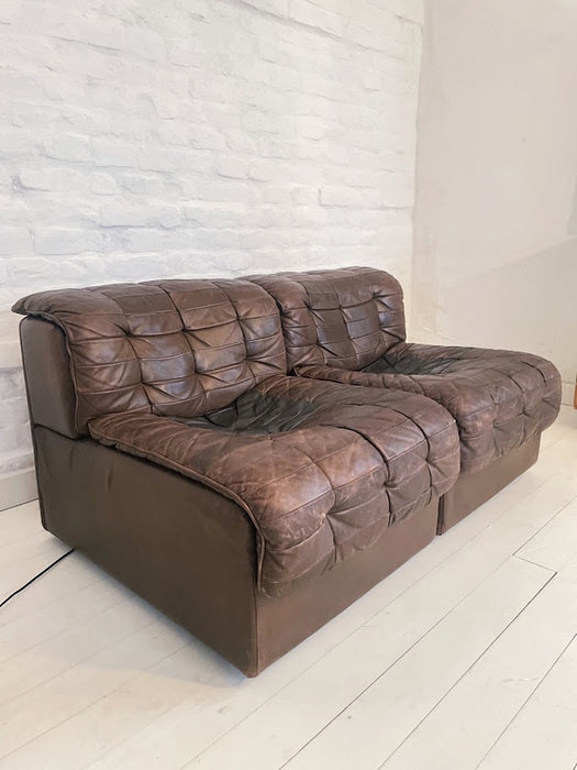 De Sede Leather DS11 Modular Sofa