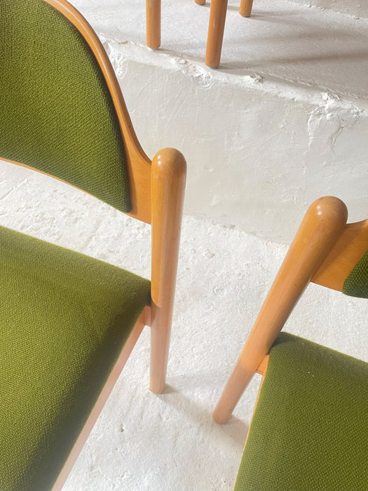 1970s German Beech Wood Dining Chairs