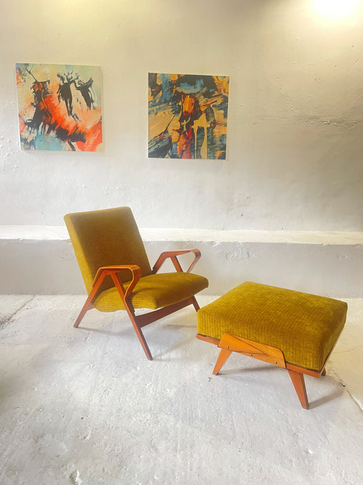 Armchairs with a Footrest by František Jirák for Tatra