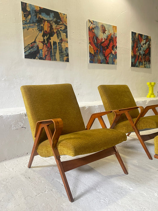 Armchairs with a Footrest by František Jirák for Tatra