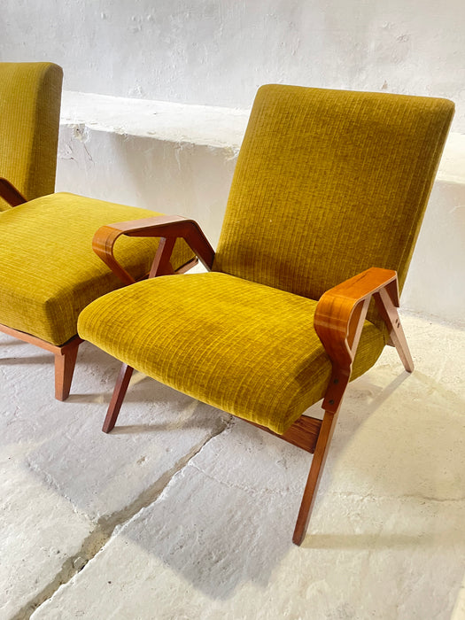Armchairs with a Footrest by František Jirák for Tatra