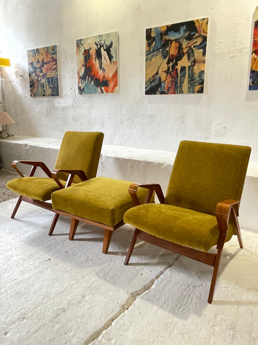 Armchairs with a Footrest by František Jirák for Tatra