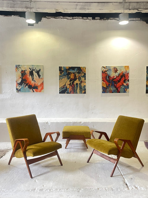 Armchairs with a Footrest by František Jirák for Tatra