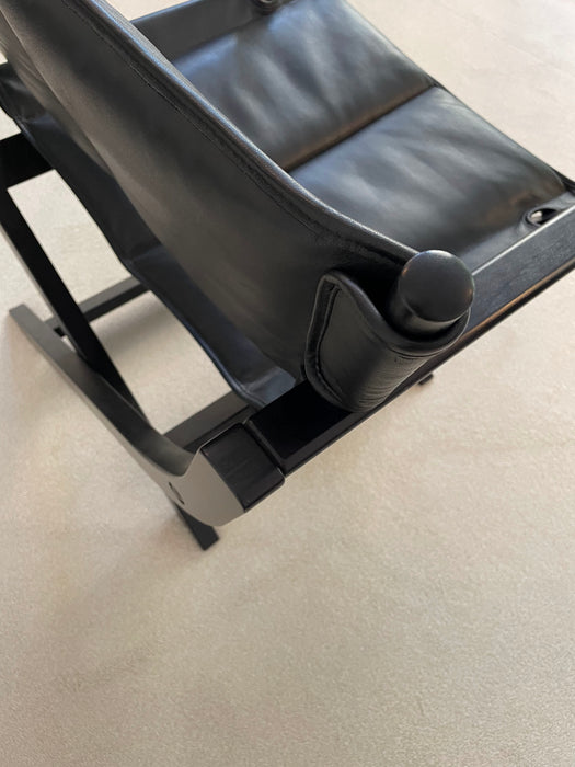 Ingmar Relling Folding Armchair leather by Rybo 2000s.