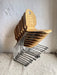 Mid-Century Stacking Chair Bentwood and Chrome France 1980s
