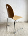 Mid-Century Stacking Chair Bentwood and Chrome France 1980s