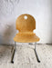 Mid-Century Stacking Chair Bentwood and Chrome France 1980s
