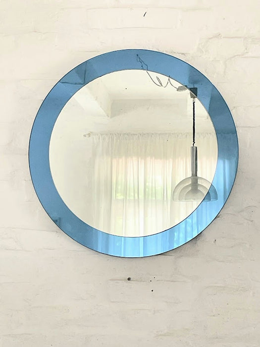 Blue Glass Wall Mirror Italian