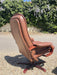 Scandinavian Brown Leather Recliner Lounge Chair with Ottoman, circa 1990