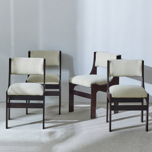 Italian Postmodern Set of 4 Chairs by Franco Asnaghi 1960s