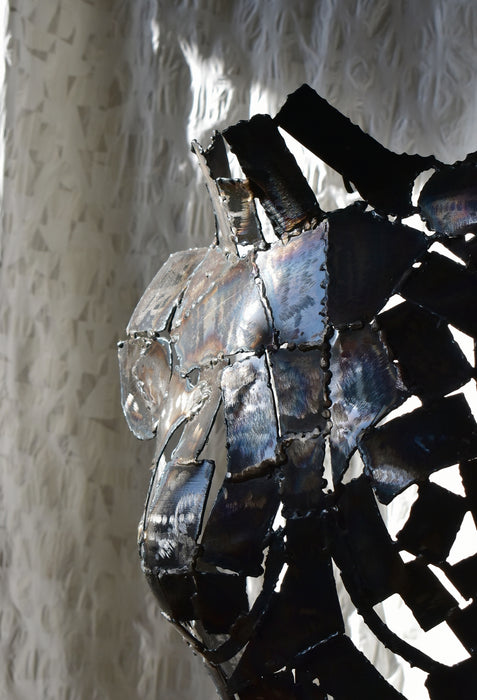 “Jeanne d’Arc” Welded Steel Sculpture József Szabó Trash Works Industrial 2024