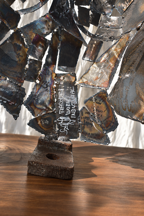 “Jeanne d’Arc” Welded Steel Sculpture József Szabó Trash Works Industrial 2024