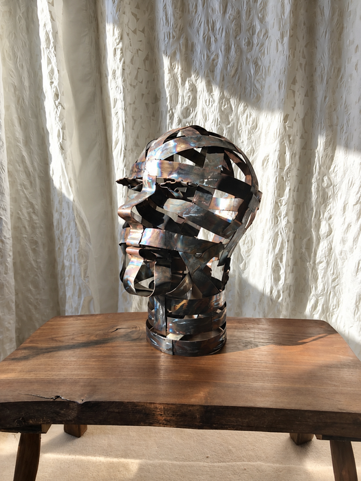 “Kraftwerk” Welded Steel Sculpture József Szabó Trash Works Industrial 2024