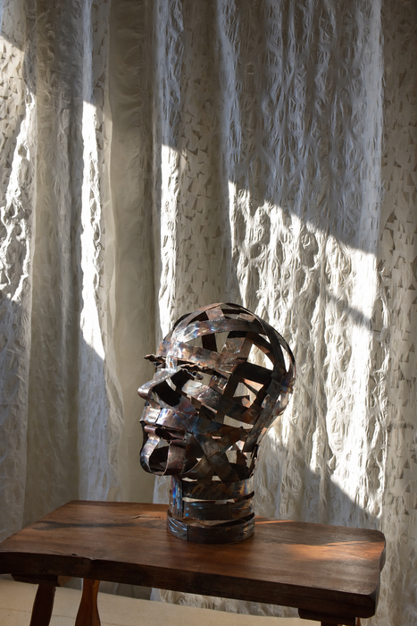 “Kraftwerk” Welded Steel Sculpture József Szabó Trash Works Industrial 2024