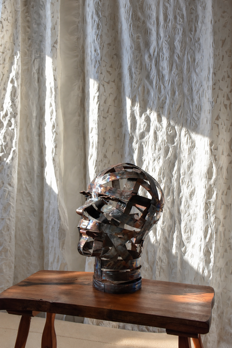 “Kraftwerk” Welded Steel Sculpture József Szabó Trash Works Industrial 2024