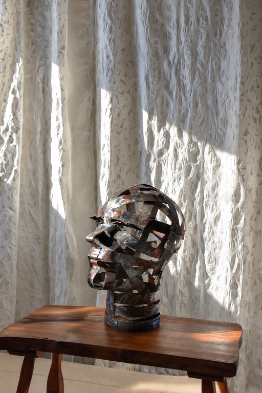 “Kraftwerk” Welded Steel Sculpture József Szabó Trash Works Industrial 2024