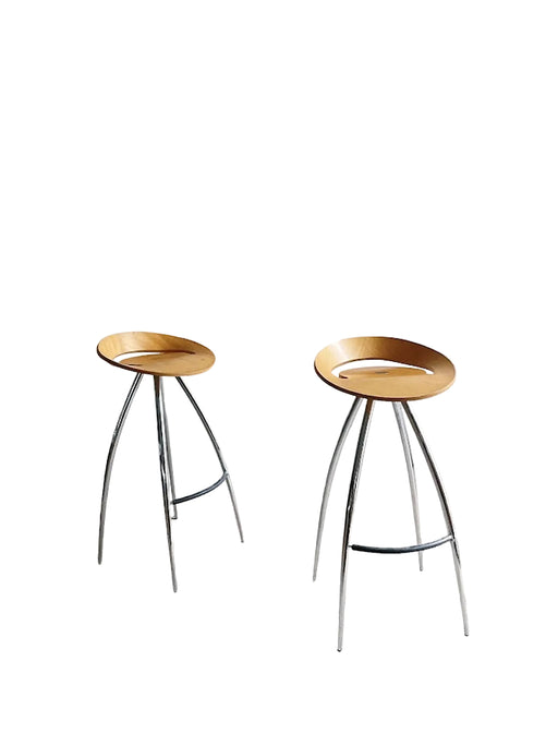 Lyra Bar Stool -Pair, by Sigurdur Thorsteinsson for Magis, Italy 1990s